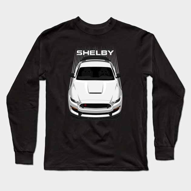 Ford Mustang Shelby GT350R 2015 - 2020 - White Long Sleeve T-Shirt by V8social